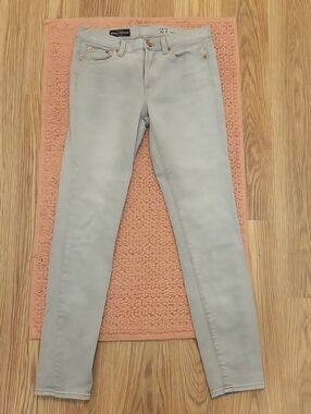 J. Crew Light Grey Midrise Toothpick Jeans